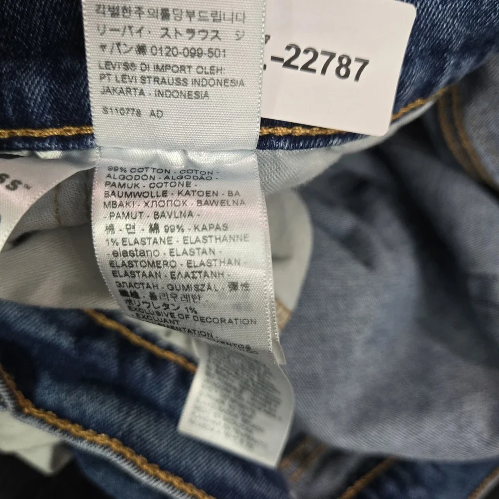 Levi's 512 Men Jeans 36X32 Blue Denim Slim Taper Fit 29
